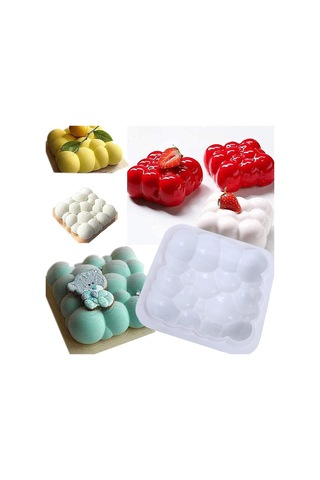 Bubble Cloud Silikon Kalıp Kare Bulut Silikon Kalıp 3d Bulut Sili Beyaz