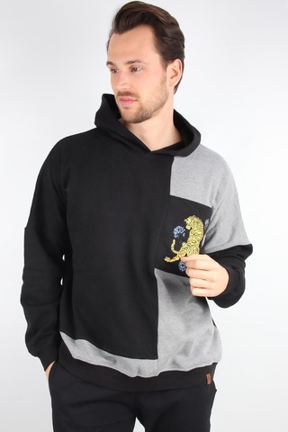 Alexander Gardi Alexandergardı Oversize Renk Bloklu Kapüşonlu Sweatshırt E20-152703 001