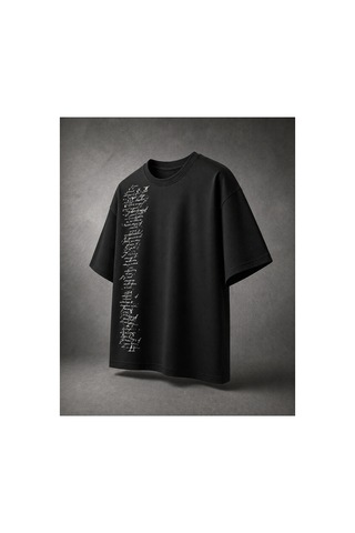 Yolo Street Oversize Siyah Tişört Unisex Pamuk Premium Baskılı Streetwear T-shirt Siyah