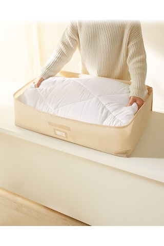 Ocean Home Textile 2'li Bej Balıksırtı Baza Altı Hurç Set