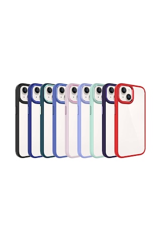 Zore Apple iPhone 15 Uyumlu Omsy Krom Kılıf-lila