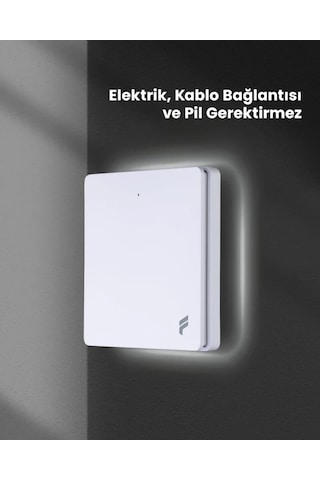 Kablosuz Tekli Duvar Anahtarı Kendinden Enerjili Ve Akıllı Kablosuz Anahtar Alıcısı Seti