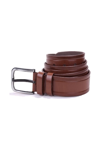 Dagoster DMK26-454 Taba 4.5 CM Suni Deri Erkek Kemer Taba
