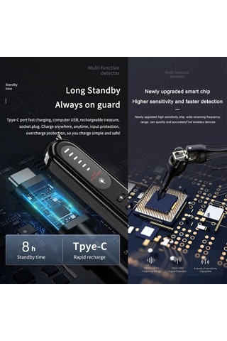 Pazly T01 Dedektörü Gps/wifi Sinyal Dedektörü 6 Seviye Hassasiyetli Kullanıcı İyi Otobüsler İçin