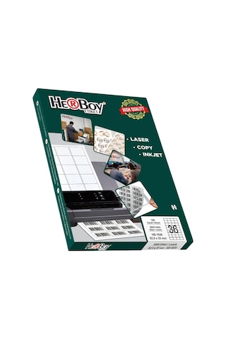 Herboy Hb-1035 Beyaz Lazer Etiket A4, 45mm X 30mm