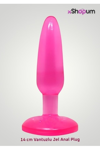 xShopum 14 Cm Vantuzlu Jel Anal Plug