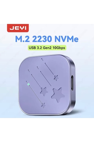 Jeyı 2230 M.2 Nvme Ssd Kutusu 3.2 Gen2 10gbps Süper Hızlı Telefon Tablet Apple Uyumlu MacBook iPad Laptop Bilgisayar Tüm Cihazlara Son Nesil Teknoloji Minik Boy