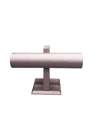 İmera Deri Kumaş Pembe Renk Boy 15 Cm En 23 Cm Tekli T Model Bilezik Sergileme Pembe