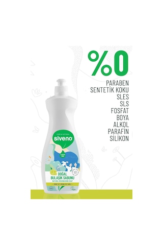 Siveno %100 Doğal Bulaşık Sabunu Bitkisel Elde Bulaşık Sabunu Nemlendirici Vegan 500 ML