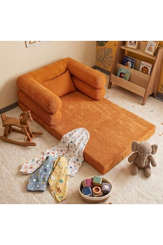 Miniwood Montessori Yatak Oyun Alanlı Bebek Yer Yatağı Sünger Çocuk Karyola 97 x 150 CM
