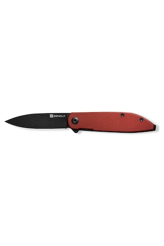 Sencut Bocll Iı Flipper Knife Burgundy Black Blade G10 Handle Kamp Çakı Bordo