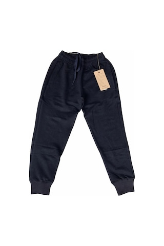 Nacar Store Unisex Çocuk Lacivert Likralı Diz Yapmaz Kumaş Eşofman Altı