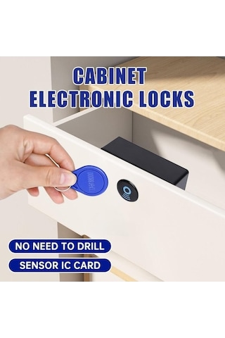 Pazly Gri Dijital Dolap Akıllı Elektronik Kilit Görünmez Sensör Kilidi Emid Ic Kart Çekmece Dolap Mobilya Donanım Myy Gri