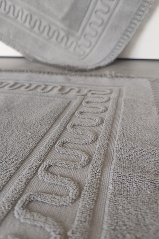 2'li Püsküllü Ayak Havlusu-%100 Pamuk-50x70 Cm-gri Gri