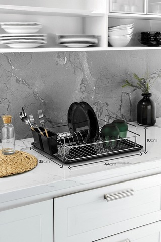 Tek Katlı Krom Bulaşıklık Dayanıklı Paslanmaz Bulaşık Sepeti, Tepsili, Tabak Ve Kaşık Kurutmalık - Tb-01 E Krom