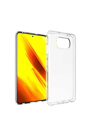 Xiaomi Poco X3 Kilif Seffaf Silikon Hibrit Case 390885510