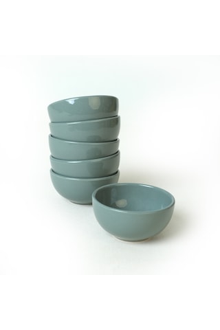 Keramika Yeşil Bulut Mini Çerezlik / Sosluk 8 Cm 6 Adet 326