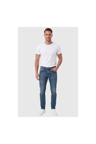 Deepsea Erkek Slim Fit Dar Kesim Likralı Mavi Kot Pantolon Yumuşak Dokulu Esnek Jean 2600692