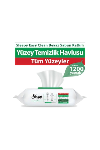 Sleepy Easy Clean Yüzey Temizlik Havlusu 100 Yaprak X 12 Adet Tekli