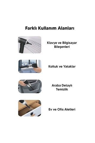 Hasuba Hs-22 3'ü 1 Arada El Tipi Süpürge - Usb Şarjlı Çekme Üfleme Mini Taşınabilir Süpürge & Yıkama Makineleri
