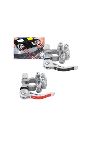 Vkemall Otomotiv Akü Bağlantı Terminaleği, 4 Yollu Hızlı Kesme, A Tipi Polarityli, Bakır Malzeme, Anahtarlı Montaj, 45-200ah Uyumlu