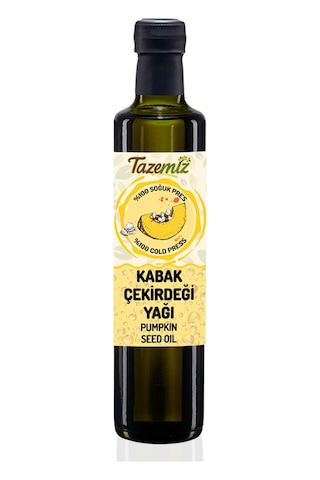 Tazemiz Soğuk Sıkım Kabak Çekirdeği Yağı 500 ML Tazemiz Soğuk Sıkım Kabak Çekirdeği Yağı 500 ML