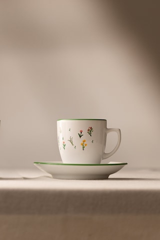 Rakle Botanical Seramik 2'li Kahve Fincan Takımı 110 Cc Renkli