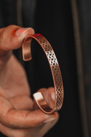 Erkek Bakır Bileklik - Zevahir Erkek Bakır Kelepçe Bileklik