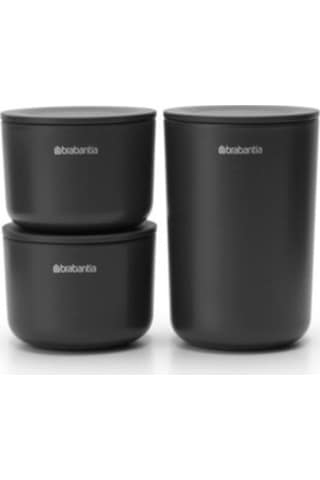 Brabantia Renew Dark Grey 3lü Kapaklı Plastik Düzenleyici Koyu Gri