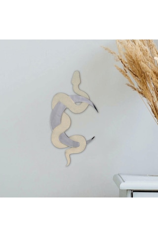 Suntek Duvar Dekor Ay Yılan Ayna Süsleme Banyo Otel Evi Ahşap