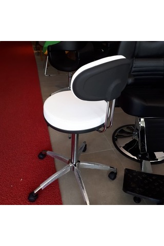 Kuaför Uzman Tabure Beyaz