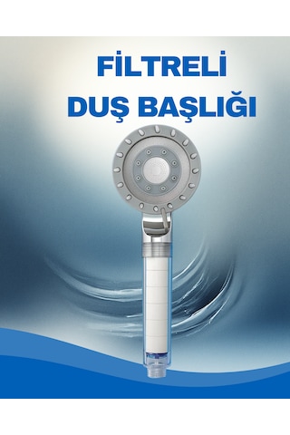 Filtreli Duş Başlığı Su Arıtmalı, Klor Ve Kireç Önleyici, Yüksek Basınçlı Krom