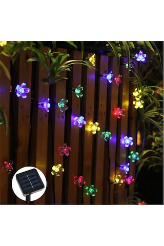 Çiçek Desenli Güneş Enerjili Bahçe Aydınlatma