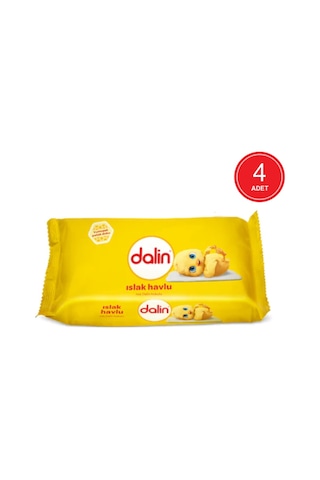 Dalin Yumuşak Petek Dokulu Islak Havlu 4 X 56'Lı