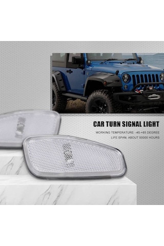Xurunkeji Araba Yan Yansıma Uyarı Dönüş Sinyal Lambası Lambası Ön Dönüş Sinyal Lambası Jeep Renegade 2014-2017 Beyaz