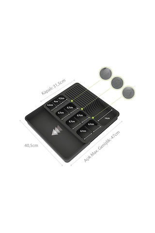 Genişleyebilir Kaşıklık Bıçaklık Seti - Antrasit