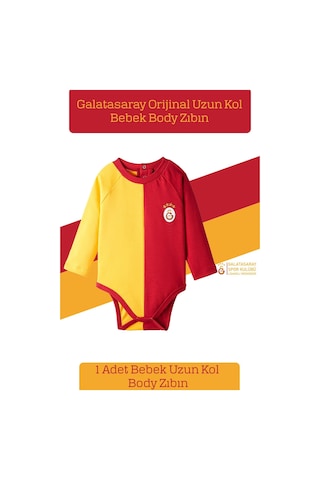 Galatasaray Uzun Kol Bebek Body Zıbın Metin Oktay Basklı Ahşap Kutulu 036 Kırmızı