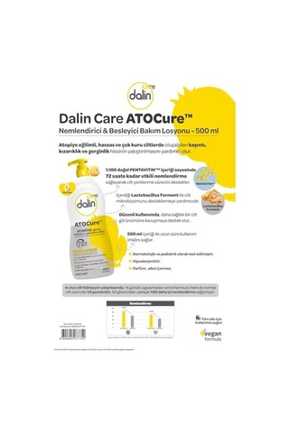 Tr Care Atocure Losyon, 500 Ml, Atopiye Eğilimli Hassas Ve Çok Kuru Ciltler İçin