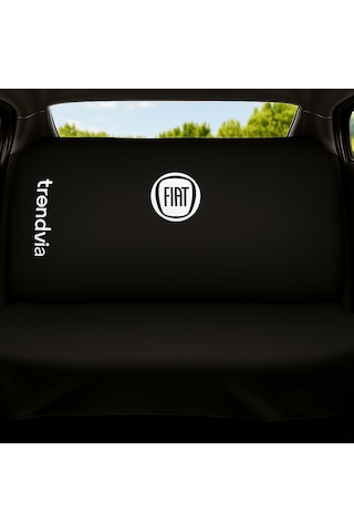Siyah Penye Kumaş Fiat Logolu Ön Ve Arka Oto Koltuk Kılıfı Takımı