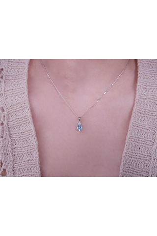 Sirius Pırlanta Ve Sky Blue Topaz Serenity Kolye 0817p0063