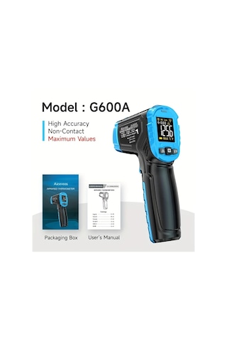 Topshop1 G600a Aicevoos Yüksek Hassasiyetli Temassız Kızılötesi Dijital Termometre Endüstriyel Mutfak Pişirme