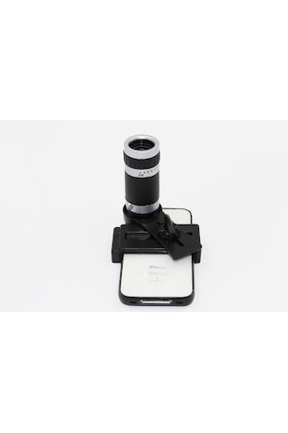 8x18 Zoom Teleskop Telefon Kamera Lensi Mini El Dürbünü Siyah