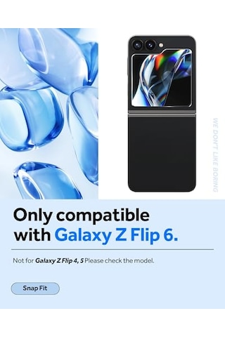 Spigen Caseology Samsung Galaxy Z Flip 6 Cam Ekran Koruyucu Kolay Kurulum Snap Fit 2 Adet - Agl07973