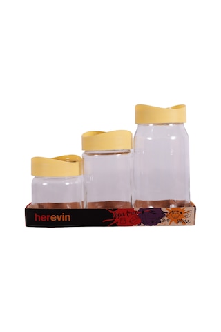 Herevin 149378-482 Kavanoz Seti 3'lü 425-660-1000 Ml Krem