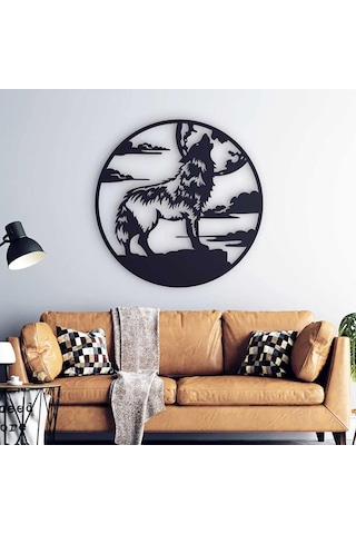 Kurt Figürlü Ahşap Mdf Dekoratif Duvar Tablosu Duvar Dekoru 3mm 30 x 30