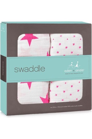 Aden Anais Ikili Müslin Set - Floro Pink Çok Renkli