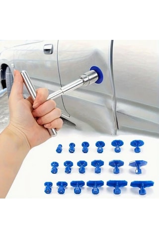 Araç Kaporta Göçük Tamir Seti 18 Aparatlı Göçük Çektirme Göçük Düzeltme Takımı Metal Kollu