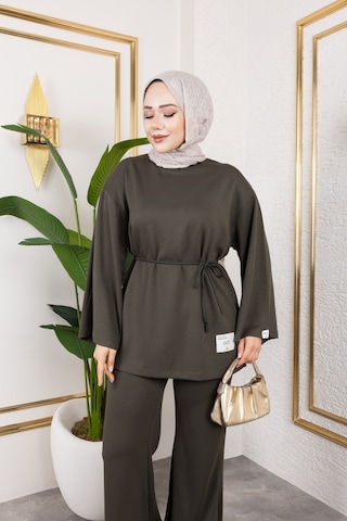 Mevsimlik Modal Kumaş Takım - T114 Haki