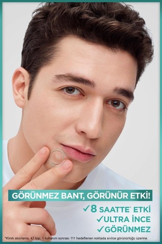 2'li Garnier 8 Saat Görünmez Cilt Kusurları Görünümü Karşıtı Bant Pimple Patch 22 Adet pktpimplepatchciltbant-10639