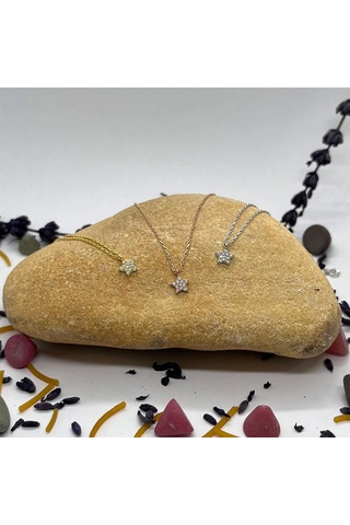 925 Ayar Gümüş Yıldız Kolye Gümüş